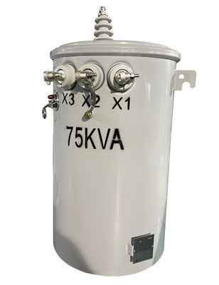 購入 75KVAポーランド人はオイルのタイプ変圧器7620V 13200Vの単一フェーズを取付けた オンライン製造