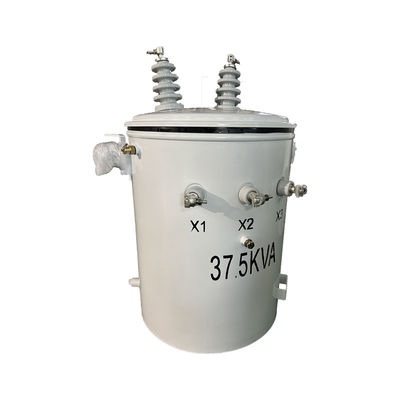 購入 37.5kva シングルフェーズポールマウント トランスフォーマー オイル 浸水式 電源配送13.8kv から 240v オンライン製造