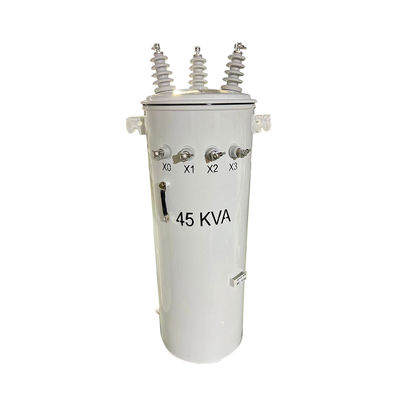 購入 3相ポールマウント トランスフォーマー オイル 浸水 13800V から 480Y/277V 75KVA オンライン製造