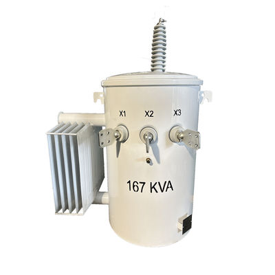 購入 パワーポールトランスフォーマー 167kva シングルフェーズポールマウント配送トランスフォーマー 34500V から 240v オンライン製造