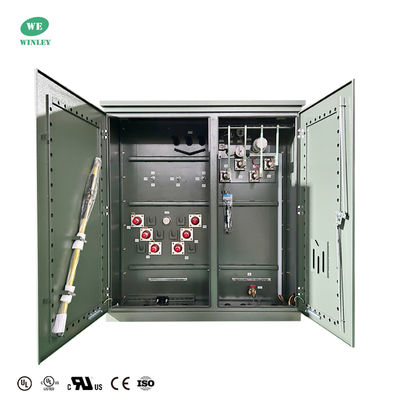 購入 3相パッドマウント変圧器配電電力油入3750Kva降圧34500Vから480Y ANSI IEEE DOE 2016 UL認証 オンライン製造