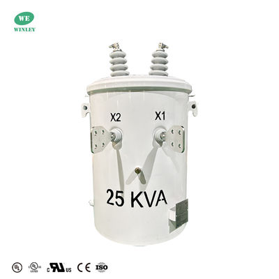 購入 UL認証 25 Kva シングルフェーズポールマウント トランスフォーマー 電源上部配送 オイル浸水 トランスフォーマー 12470V から 480V DOE 2016 オンライン製造