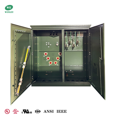 購入 UL/CUL認証 三相パッドマウント変圧器 3750KVA 12.47KV から 480V 配電用中電圧 オンライン製造
