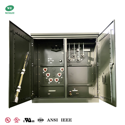 購入 アメリカ規格 UL/CUL 認証 2000Kva 三相パッドマウント変圧器 12470V ～ 480V 液体充填配電用変圧器 オンライン製造
