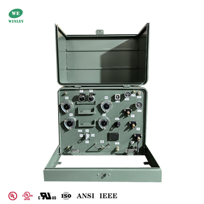 購入 100kva 1相パッドマウントトランスフォーマー 22900V から 120V 電源配送トランスフォーマー ANSI IEEE DOE 2016 規格を満たす オンライン製造