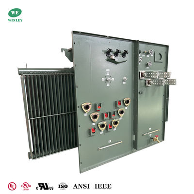 購入 UL Listed 2.5 MVA Three Phase Pad Mounted Transformer 2500KVA Oil-Immersed 12470V To 400V ANSI/IEEE Standards オンライン製造