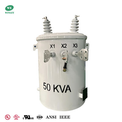 購入 UL規格50kVA単相ポールマウント変圧器 4160V→240V/480V ANSI/IEEE規格 オンライン製造