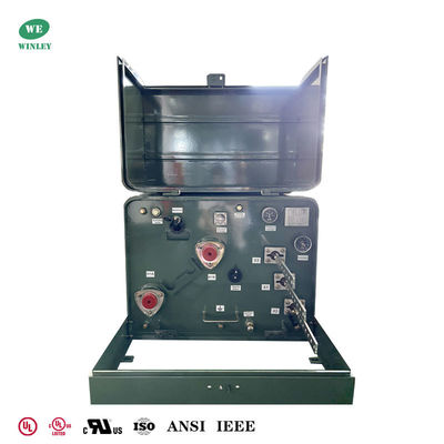 購入 100Kva Single Phase Pad mounted Transformer Dual Windings 12.47KV To 120V ANSI DOE オンライン製造