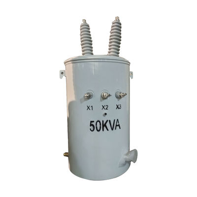 12.4kv 240v 50kva オイル浸水配送トランスフォーマー シングルフェーズポールマウントトランスフォーマー