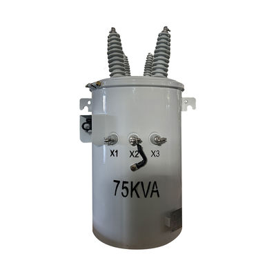 75kva シングルフェーズ 電極型配送トランスフォーマー 34500V から 240V
