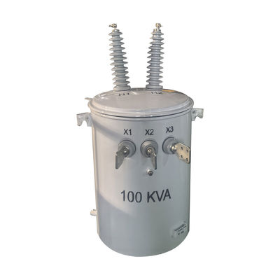 100kva シングルフェーズ 電極式 配送型 トランスフォーマー オイル 24.9KV から 240V に浸透