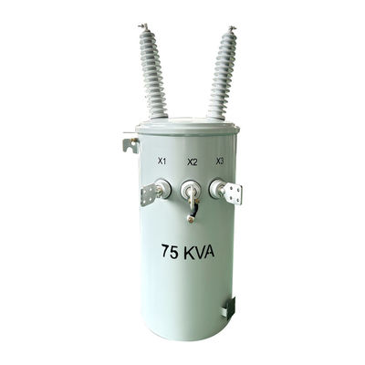 75KVA シングルフェーズポールマウント トランスフォーマーオイル液体 34500V から 120V