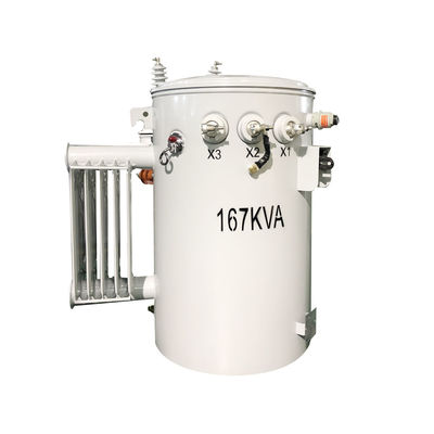 167kva シングルフェーズポールマウント トランスフォーマー CSP タイプ オイル浸水配送 ステップダウン 4160v から 480v