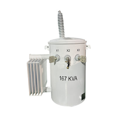 単相ポール搭載配送トランスフォーマー 双巻き 167Kva 34.5KV から 120V