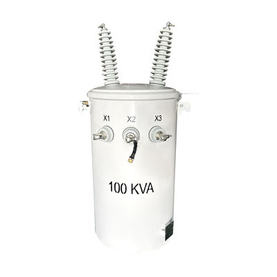 100KVA 単相極上部配送トランスフォーマー 油浸し 34500V から 120V