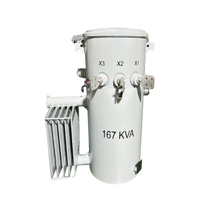 167Kva シングルフェーズポールマウント トランスフォーマー CSP型 流体配送 100Hz 4160V から 480V FR3