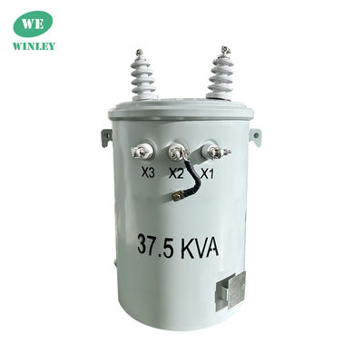 37.5kva シングルフェーズ ポールマウント電気トランスフォーマー ONAN 4160V から 480V ANSI