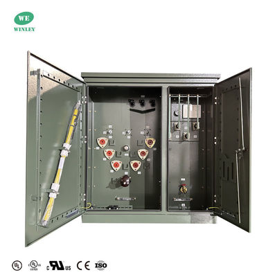 太陽光発電トランスフォーマー 225kva 太陽光発電アプリケーションのための3相パッドマウントトランスフォーマー ステップアップ 208V 13.8KV