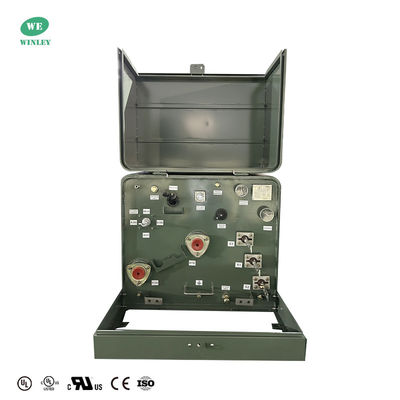 UL CUL リスト 75 kVA シングルフェーズパッドマウント トランスフォーマー 住宅用 13.8KV から 120V オイル浸水 DOE 2016 ANSI IEEE 規格を満たす