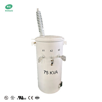 UL認定 75KVA 単相ポールマウント トランスフォーマー オイル 浸透 34.5KV から 120V オーバーヘッド 配送 トランスフォーマー 常規型