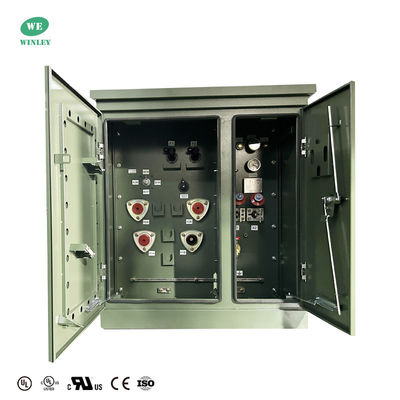 15kVA単相パッドマウント変圧器 200Hz 2400V ループ供給 CSA ANSI IEEE規格 液体充填配電用変圧器