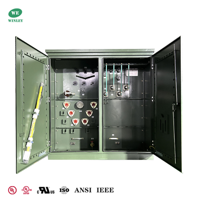ULリスト 1500Kva 三相パッドマウント変圧器 電力システム配電 マルチ電圧 13.8KV 13.2KV 12.47KV ～ 480V ASNI規格