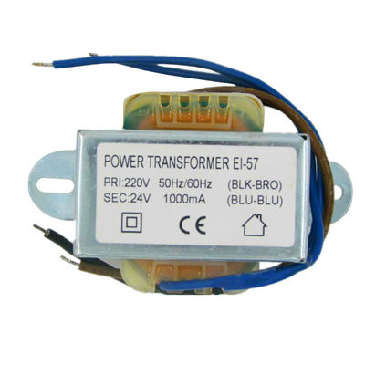 24VA EI力の単一フェーズの変圧器230V 24V 1000mA/1Aの銅